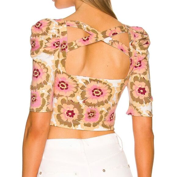 FREE People Movement Give Me More Top Criss Cross Back Spring Summer Top Lg NWT - Picture 6 of 15